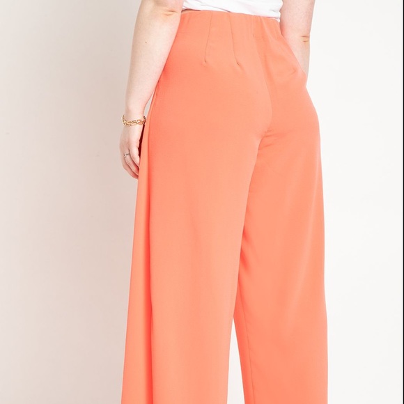 Eloquii | Coral Twist Front Pants - Picture 3 of 5